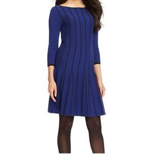 Lauren Ralph Lauren Pleated Flare Sweater Dress